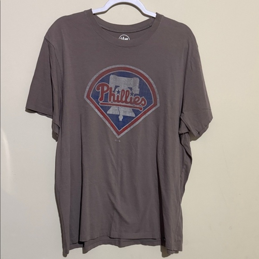 47 Brand Gray Phillies Logo Tee